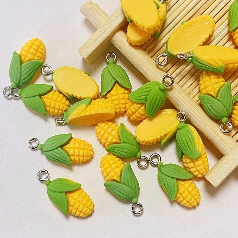 Resin Art Earrings - 20 Buah Liontin Resin Sayuran Jagung