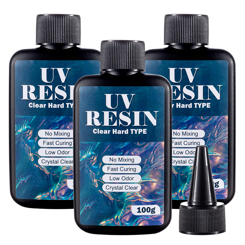 Uv Resin Clear Hard - 100/200/300g Resin UV Tipe Keras Kristal