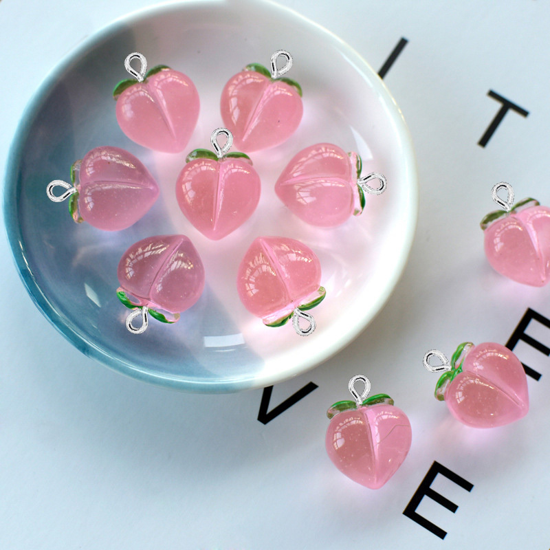 Resin Art Earrings - 10 Buah Liontin Resin Datar Transparan