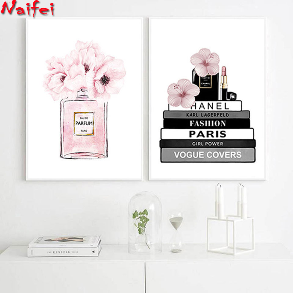 Resin Art Book - Botol Parfum Bunga Buku Mode Lukisan