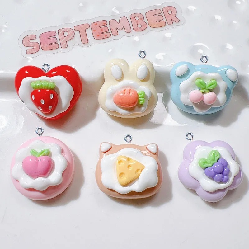 Resin Art For Sale - 10 Buah Liontin Resin Kue Buah