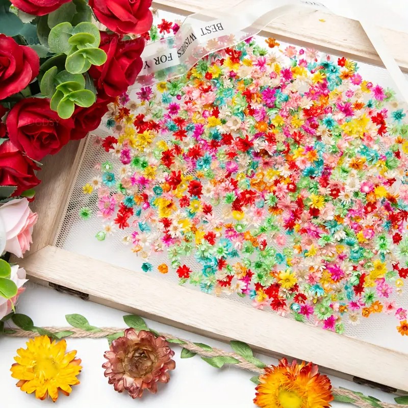 Resin Art Earrings Design - Campuran Bunga Buatan Klasik untuk Kerajinan