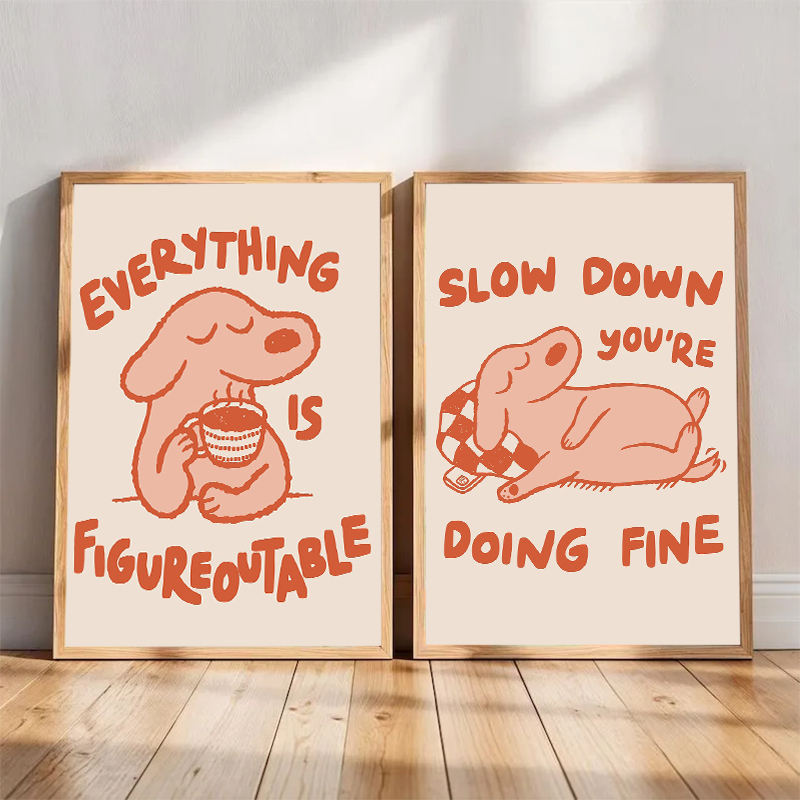 Resin Art Quotes - Segalanya Dapat Ditebak Poster Anjing Lucu