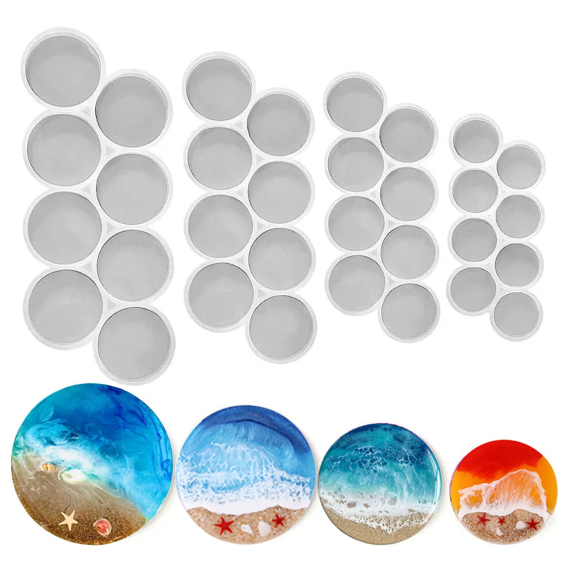 Resin Art Guide - Cetakan Silikon Bulat Lingkaran 1,25-2 inci