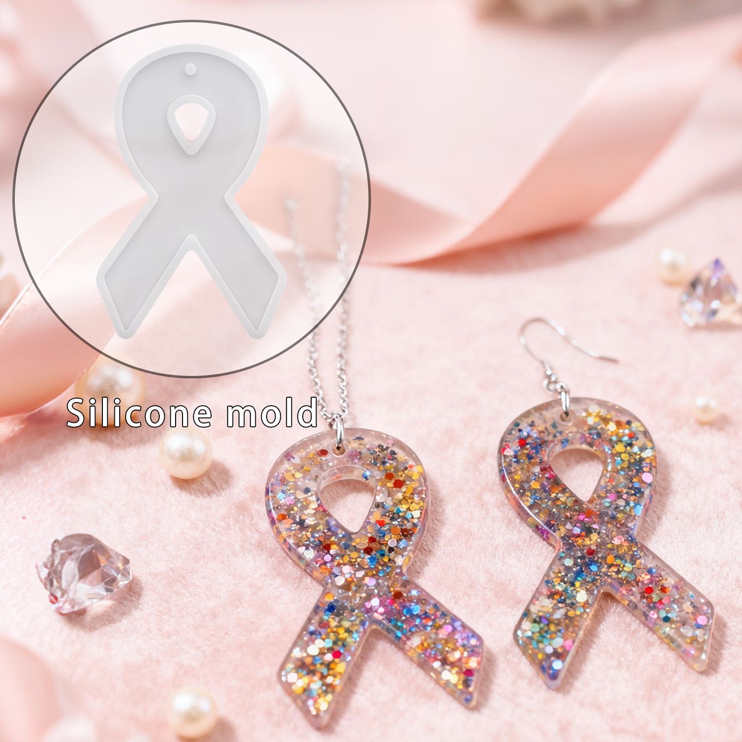 Resin Art Guide - Cetakan Resin Anting Pita DIY, Cetakan