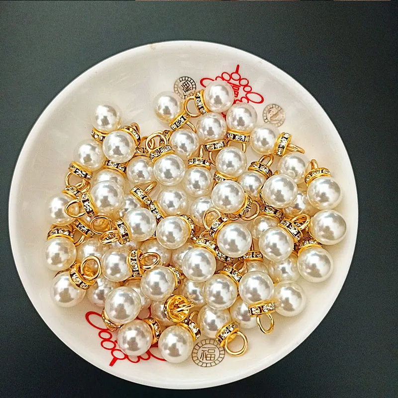 Resin Art For Wedding Gift - 30 Buah Liontin Berlian Mutiara Bulat
