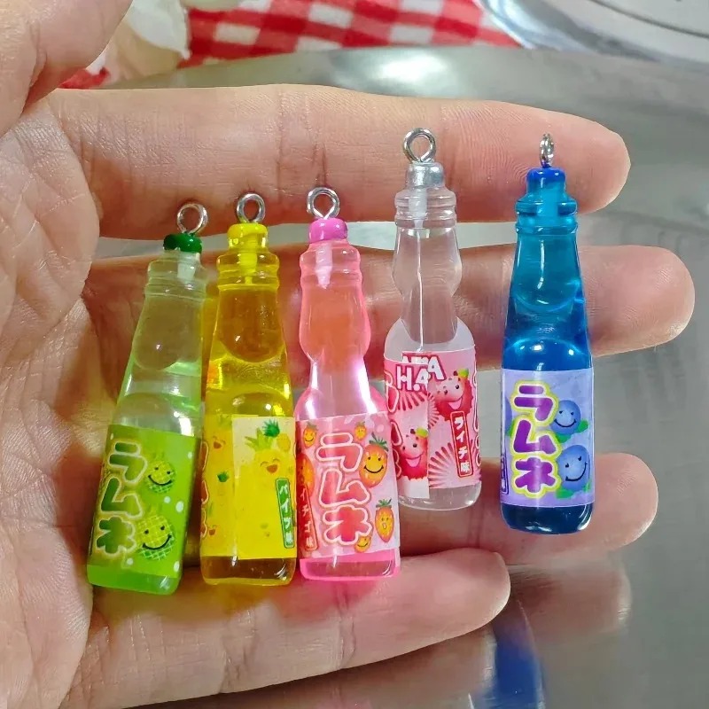 Resin Art Earrings - 10 Buah Liontin Resin Botol Soda