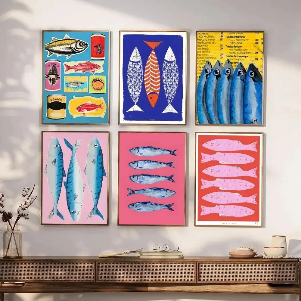 Resin Art Wall Decor - Poster Lukisan Berlian Hewan Laut Ikan