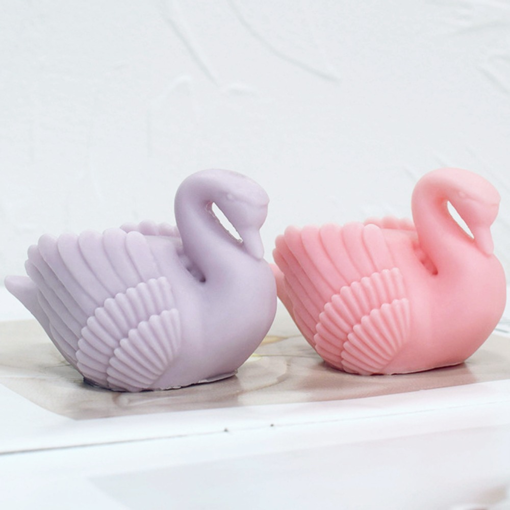 Resin Art For Wedding Gift - Cetakan lilin silikon angsa putih plester