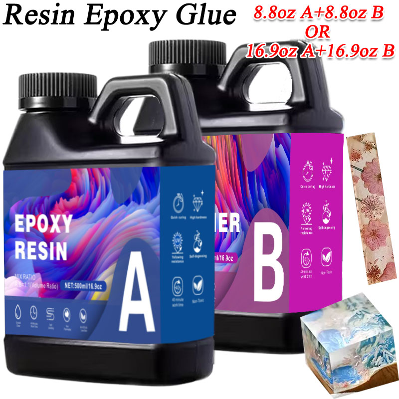 Resin Art Table - 17.6oz/33.8oz Resin Epoksi AB Tahan UV,