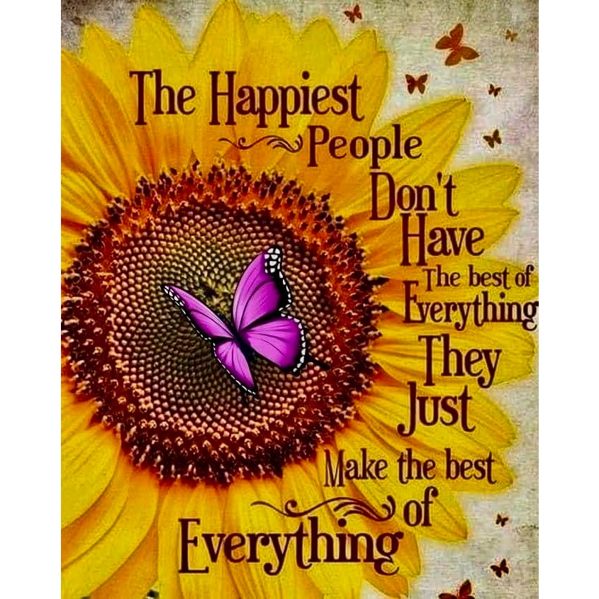 Resin Art Quotes - Lukisan Berlian DIY Motif Bunga Matahari