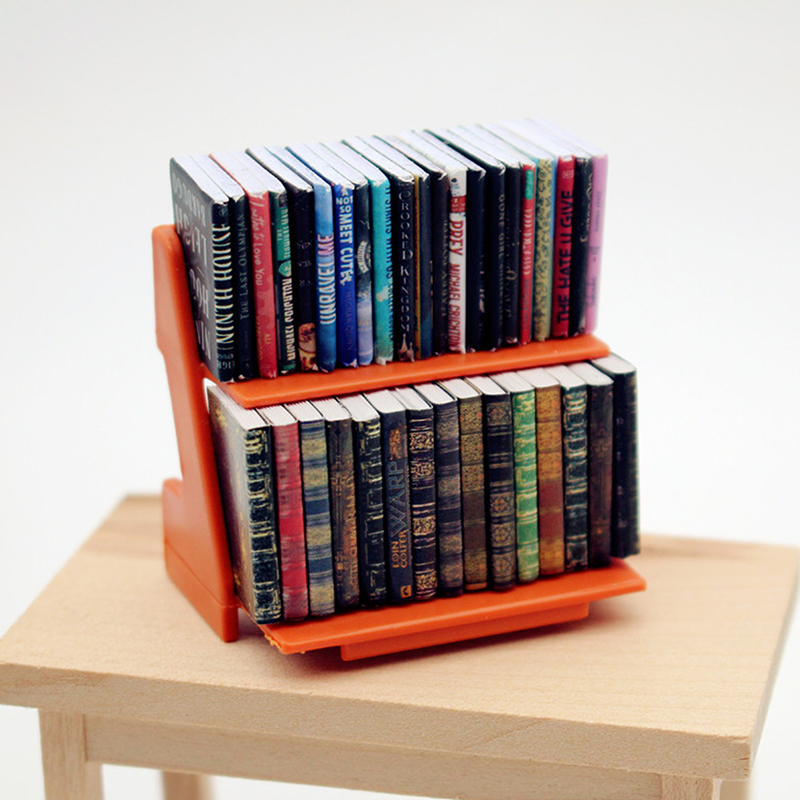 Resin Art Book - 1:12 Simulasi Mini Buku Rak Buku