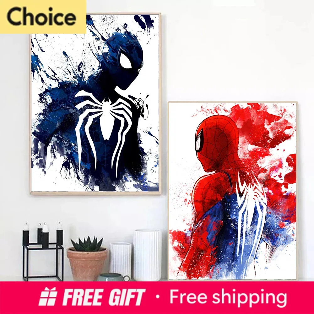 Resin Art Wall Decor - Poster Berlian Pahlawan Super SpiderMan Cat