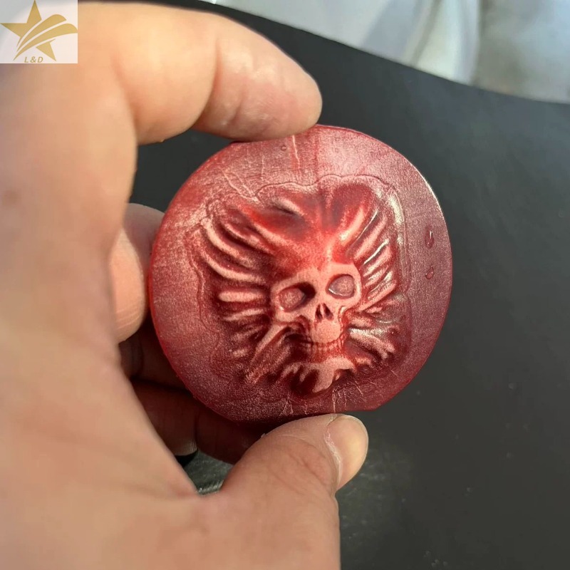 Resin Art Logo - Cetakan Emboss Kulit Bentuk Tengkorak Mini