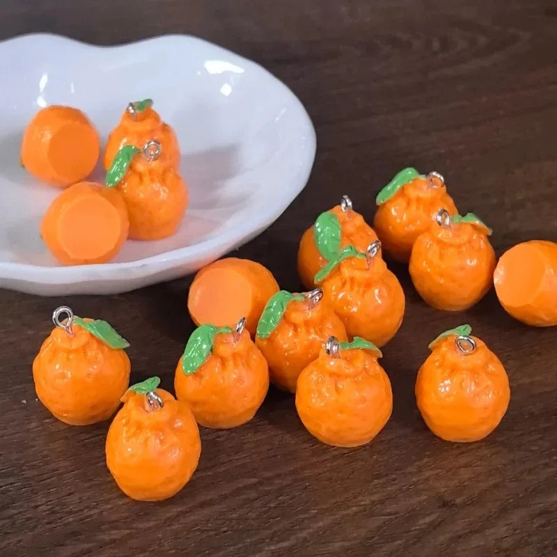 Resin Art Earrings - 10 Buah Simulasi 3D Dekopon Ornamen