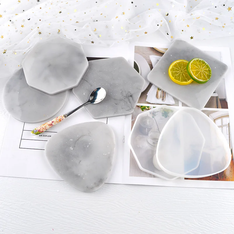 Resin Art Table - Cetakan Coaster Geometrik Multi Gaya Segitiga