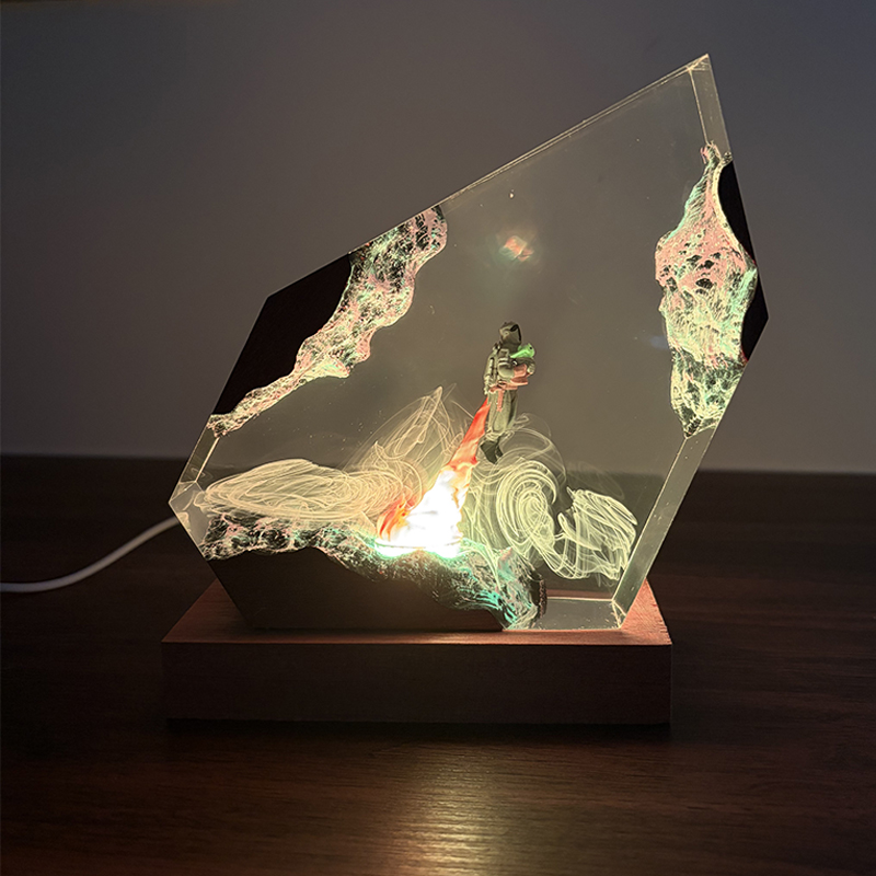 Resin Art Table - Lampu Meja Resin Figur Anime Sci-fi,