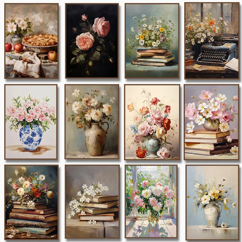Resin Art Book - Lukisan Berlian Still Life Vas Bunga