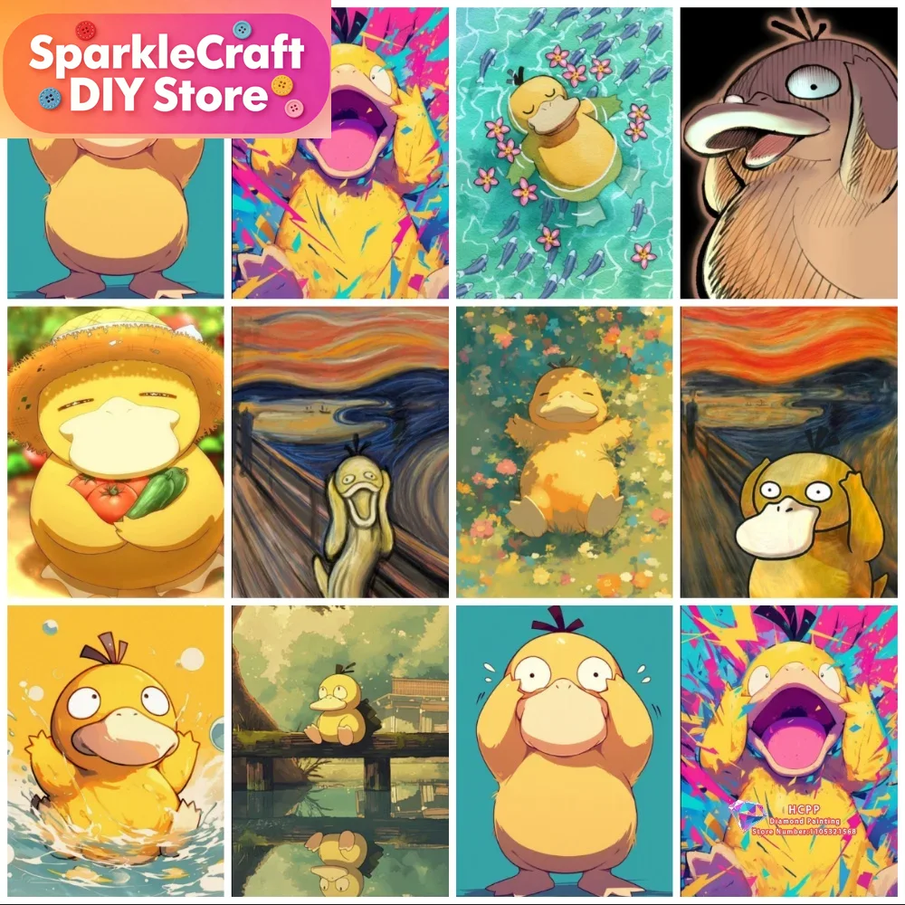 Resin Art Wall Decor - 1 Buah Lukisan Berlian 5D Kartun