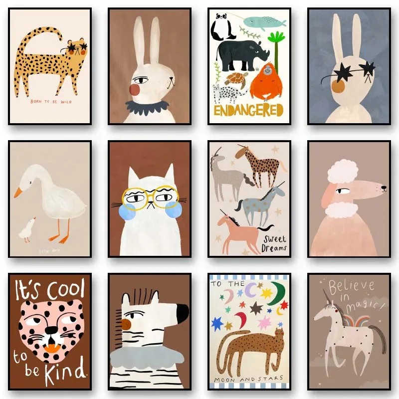 Resin Art Wall Decor - Poster Hewan Lucu dan Imut Kelinci