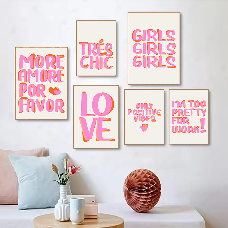 Resin Art Quotes - Nordic More Amor Por Favor Poster