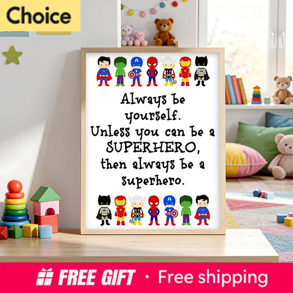 Resin Art Quotes - Cetakan Seni Pesta Pahlawan Super Kartun