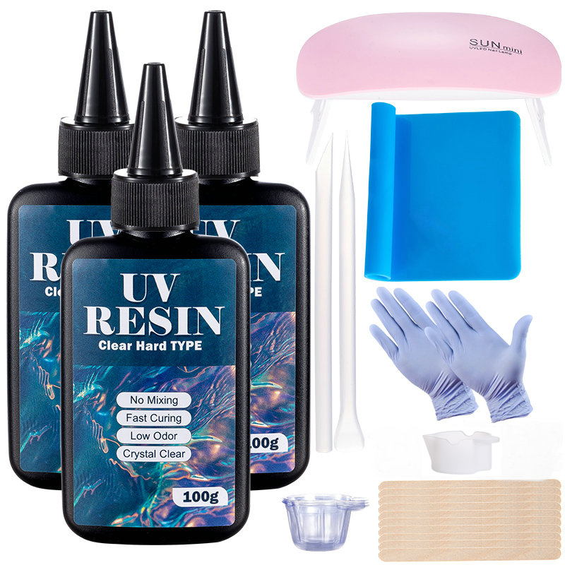 Uv Resin Clear Hard - 100g/250g bening Resin UV tipe keras