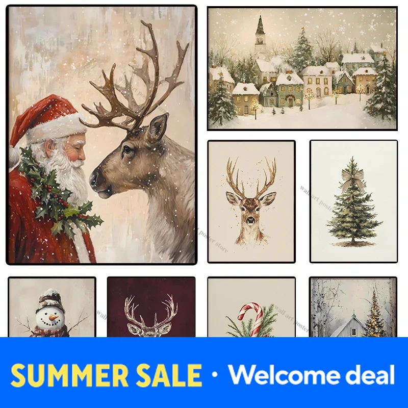 Resin Art Quotes - Poster Seni Dinding Natal 2026 Vintage,