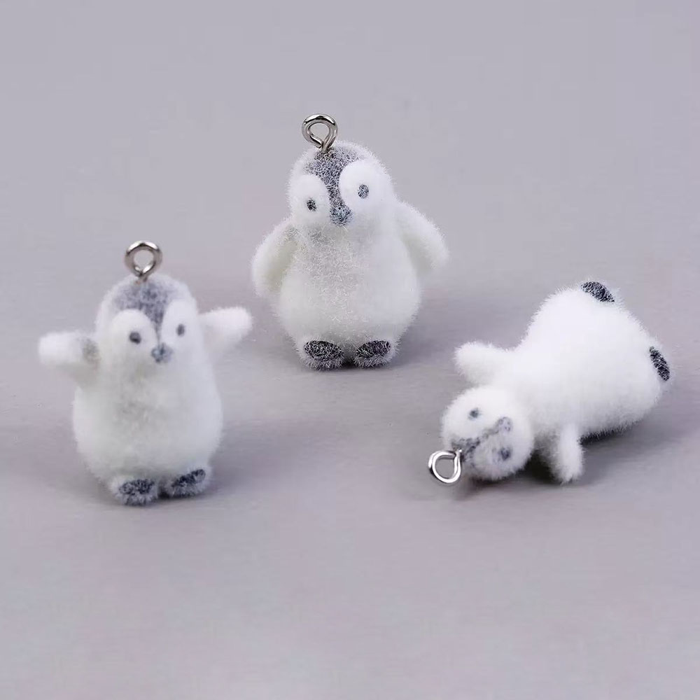 Resin Art Earrings - 5 pcs Gantungan Resin Bentuk Penguin