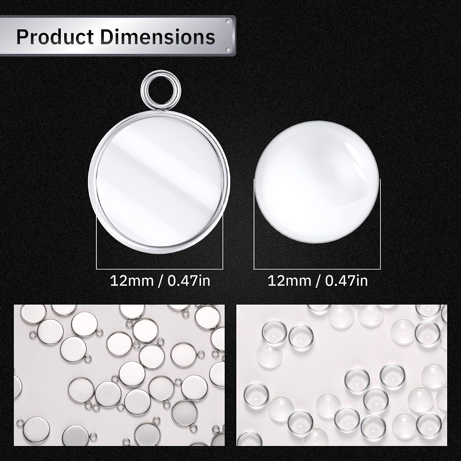 20 Buah Baki Liontin Bulat dar - Resin Art Earrings ulasan dan harga