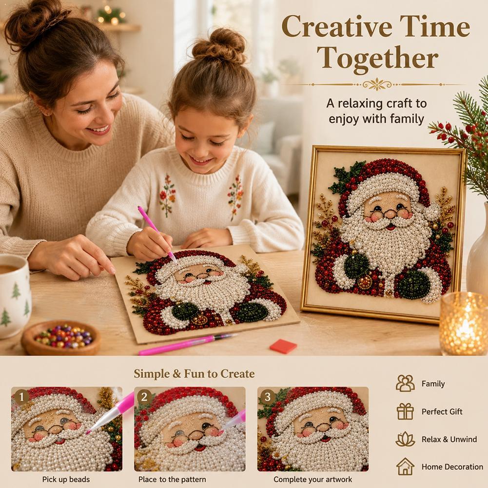 Kit Seni Mutiara Santa Claus N - Resin Art Wall Decor ulasan dan harga
