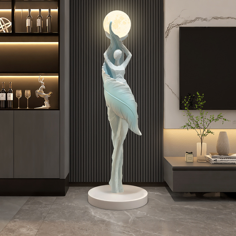 Lampu Lantai Resin Angel Mewah - Resin Art In Floor ulasan dan harga