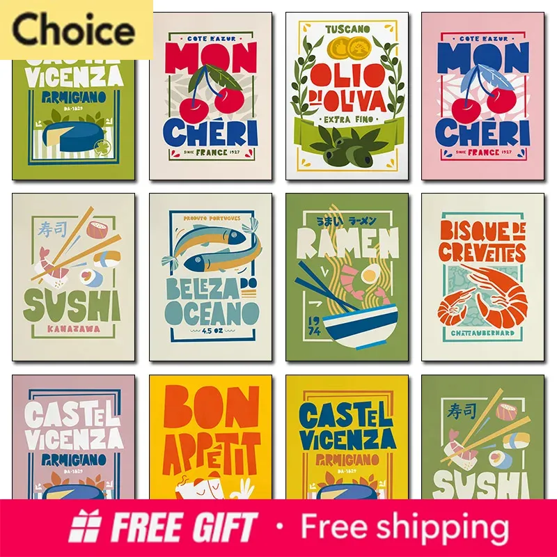 Poster Kartun Makanan Lucu 202 - Resin Art Quotes ulasan dan harga