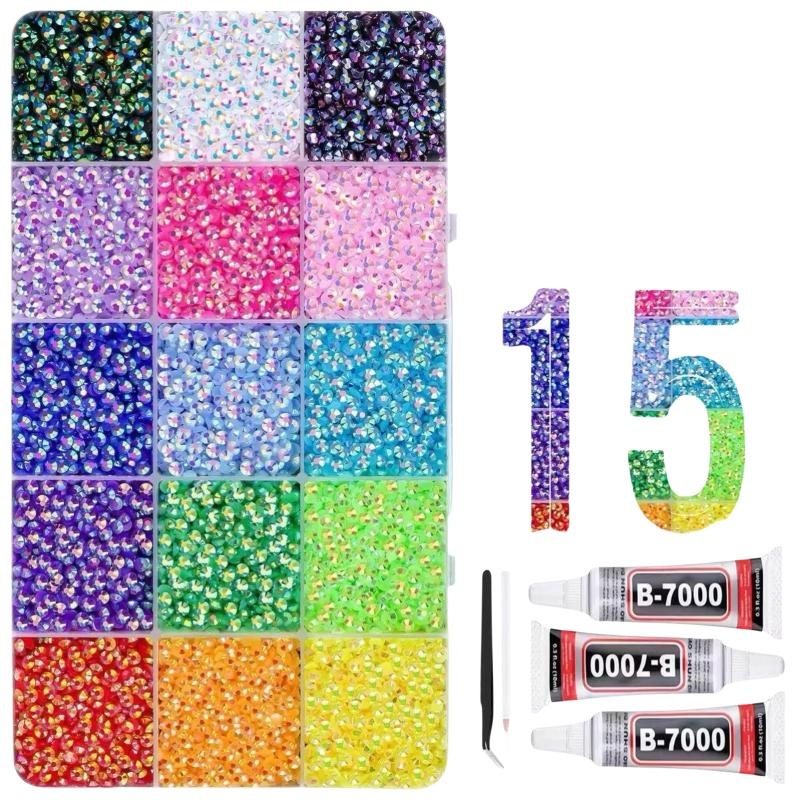 Kit Resin Jelly Rhinestone 15  - Resin Art Book ulasan dan harga