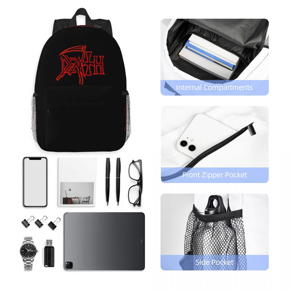 Ransel Logo Death Band Tas Buk - Resin Art Logo ulasan dan harga