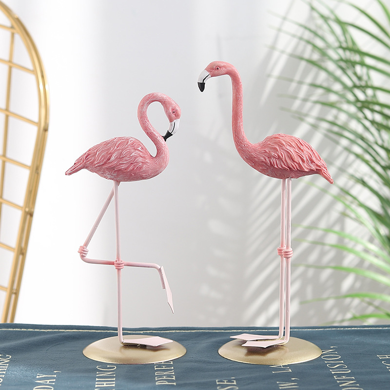 3 Buah Patung Flamingo Merah M - Resin Art For Wedding Gift ulasan dan harga