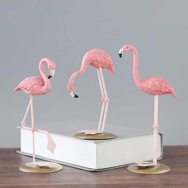 3 Buah Patung Flamingo Merah M - Resin Art For Wedding Gift ulasan dan harga