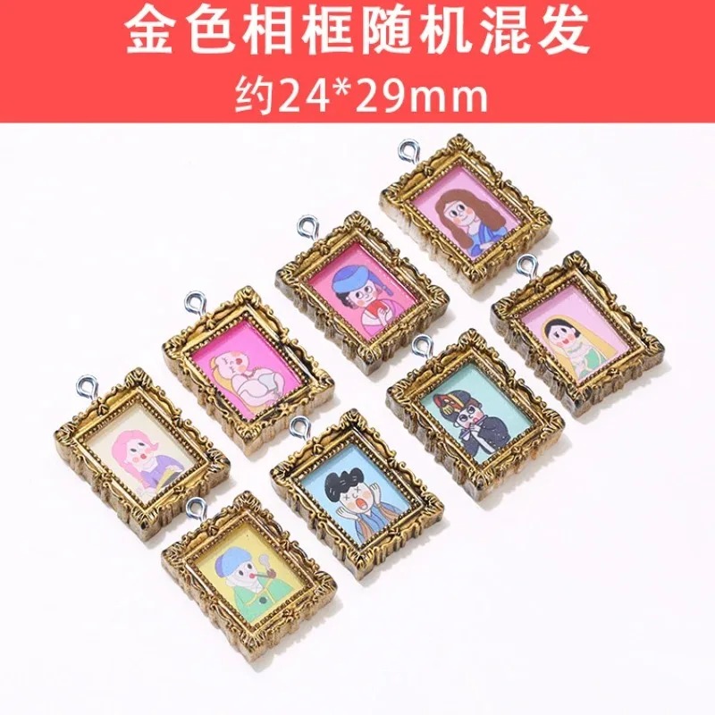 10 Buah Liontin Bingkai Foto R - Resin Art Earrings ulasan dan harga