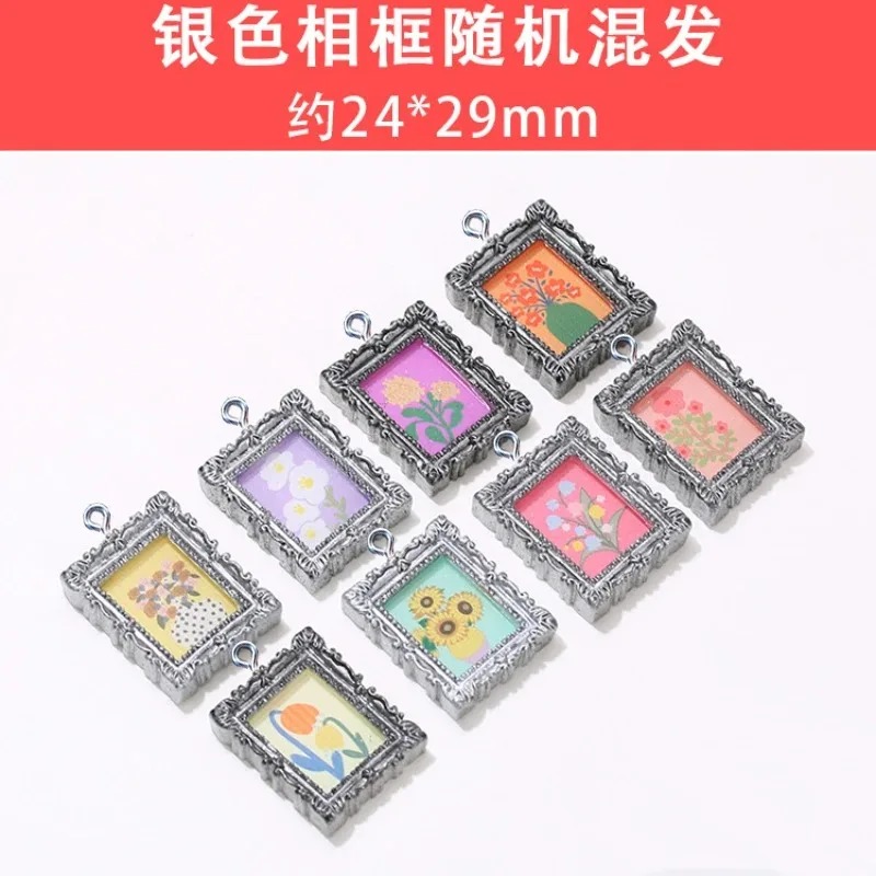 10 Buah Liontin Bingkai Foto R - Resin Art Earrings ulasan dan harga