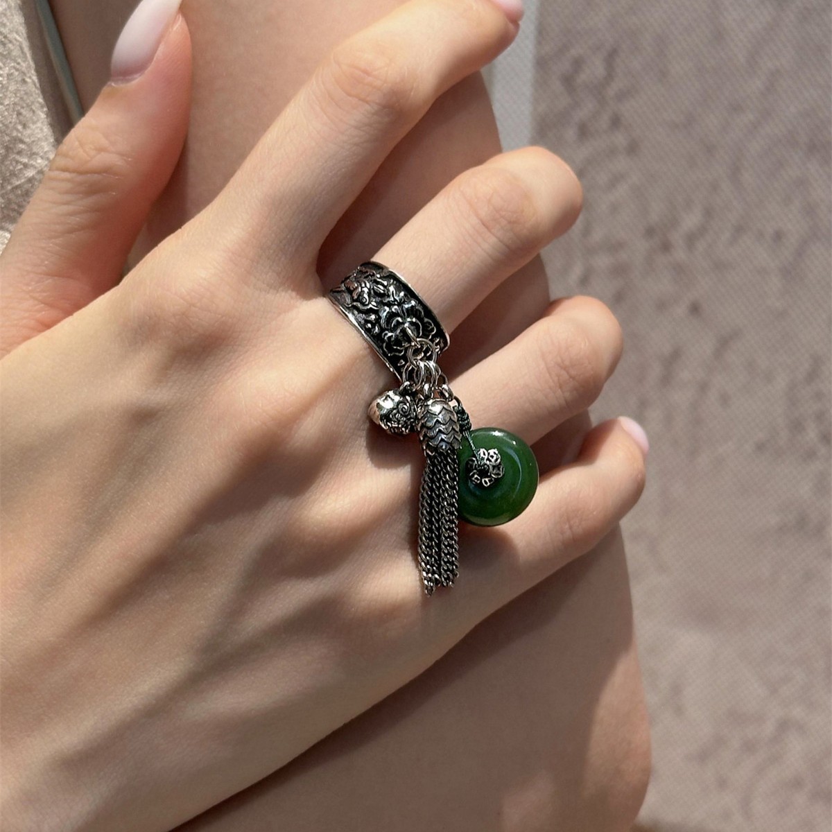 WJFH-ARTS Cincin Terbuka Rumba - Resin Art Ring Design ulasan dan harga