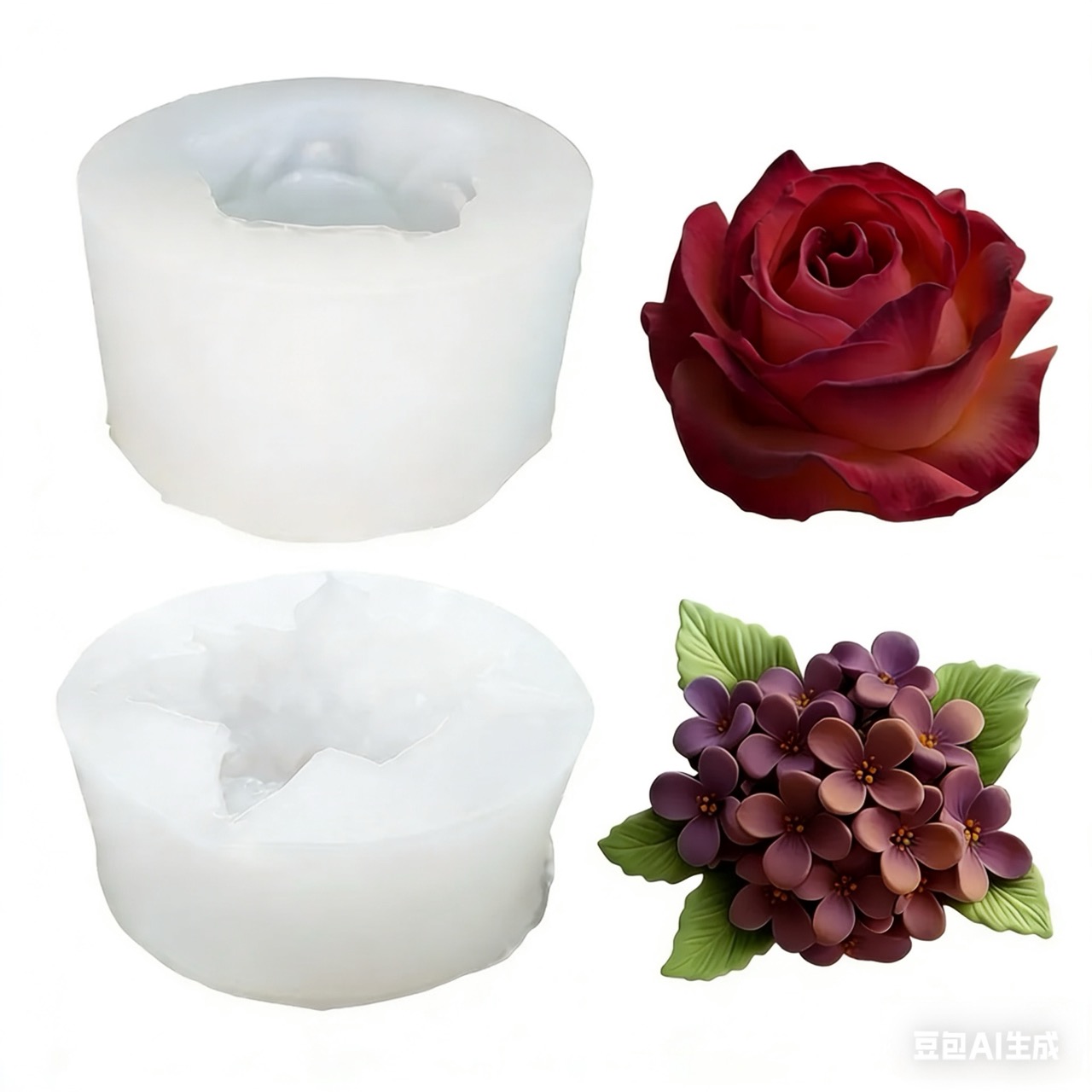 2 Buah Cetakan Silikon Bunga M - Resin Art For Wedding Gift ulasan dan harga