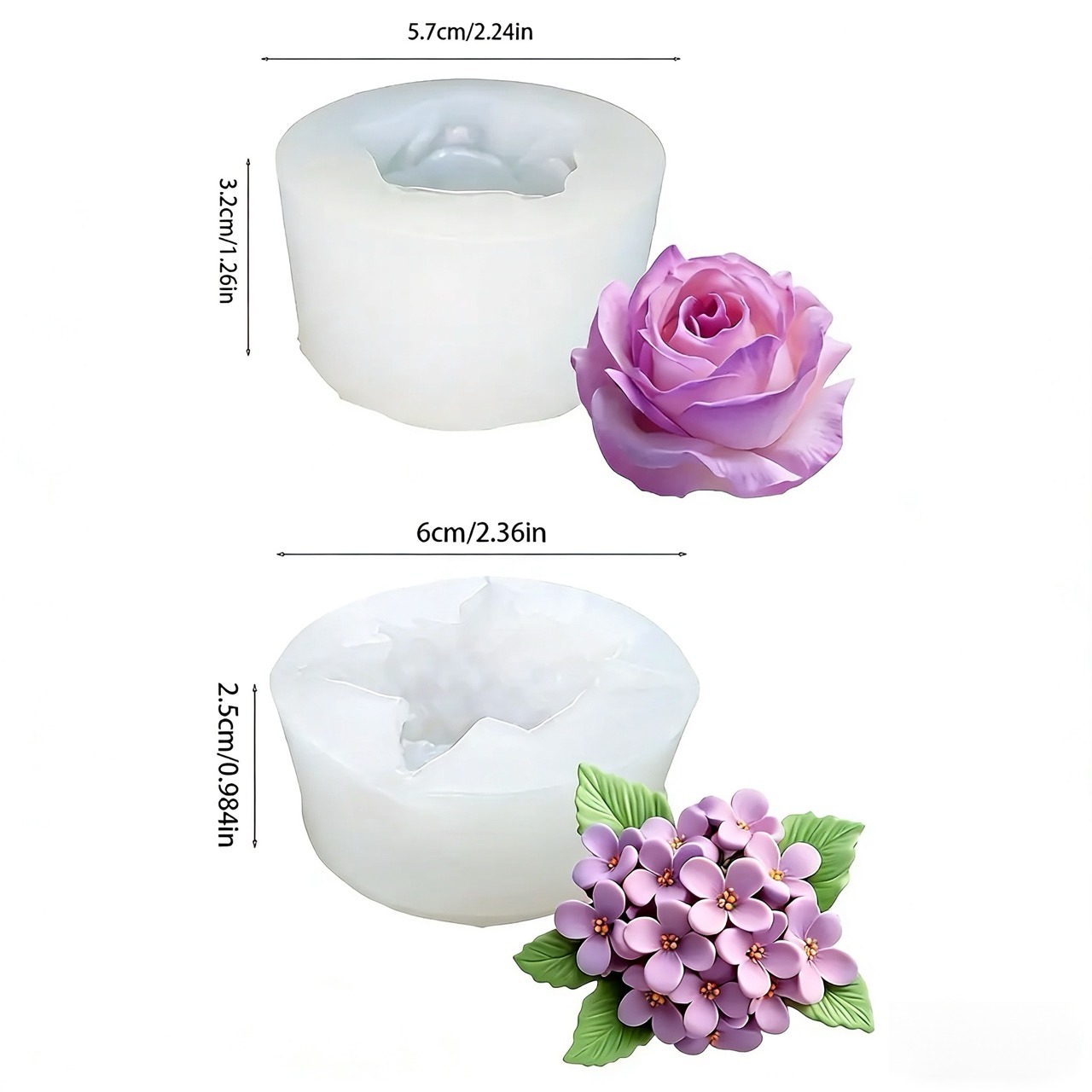 2 Buah Cetakan Silikon Bunga M - Resin Art For Wedding Gift ulasan dan harga