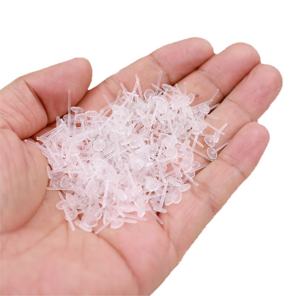 100pcs Anting Plastik Putih Hi - Resin Art Earrings ulasan dan harga