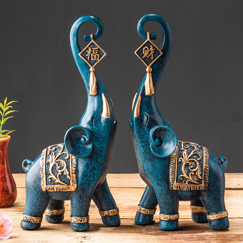 Satu Pasang Patung Gajah Tiong - Resin Art For Wedding Gift ulasan dan harga