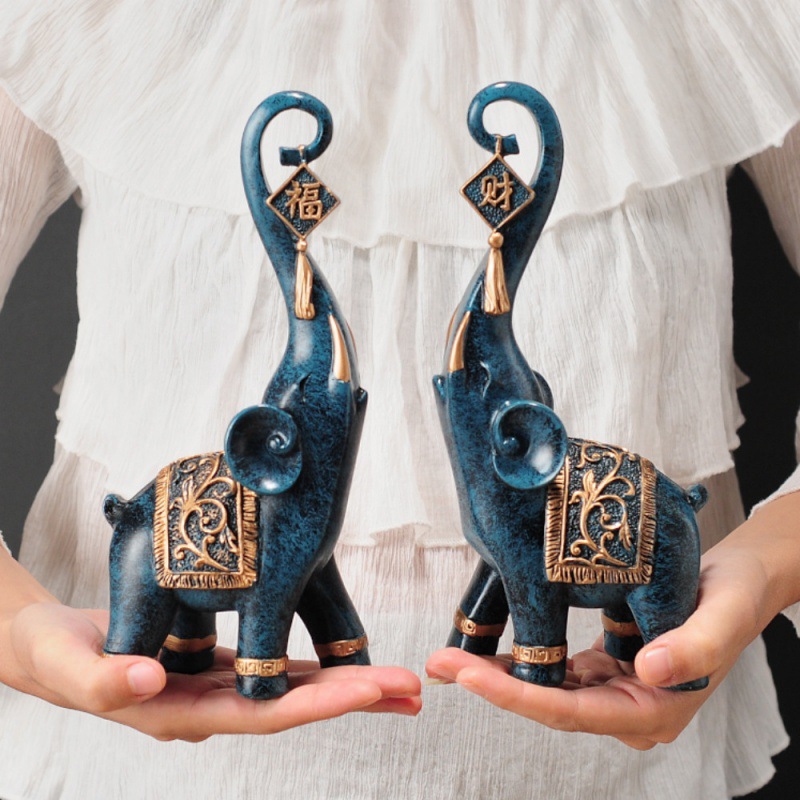 Satu Pasang Patung Gajah Tiong - Resin Art For Wedding Gift ulasan dan harga