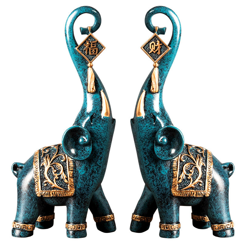Satu Pasang Patung Gajah Tiong - Resin Art For Wedding Gift ulasan dan harga