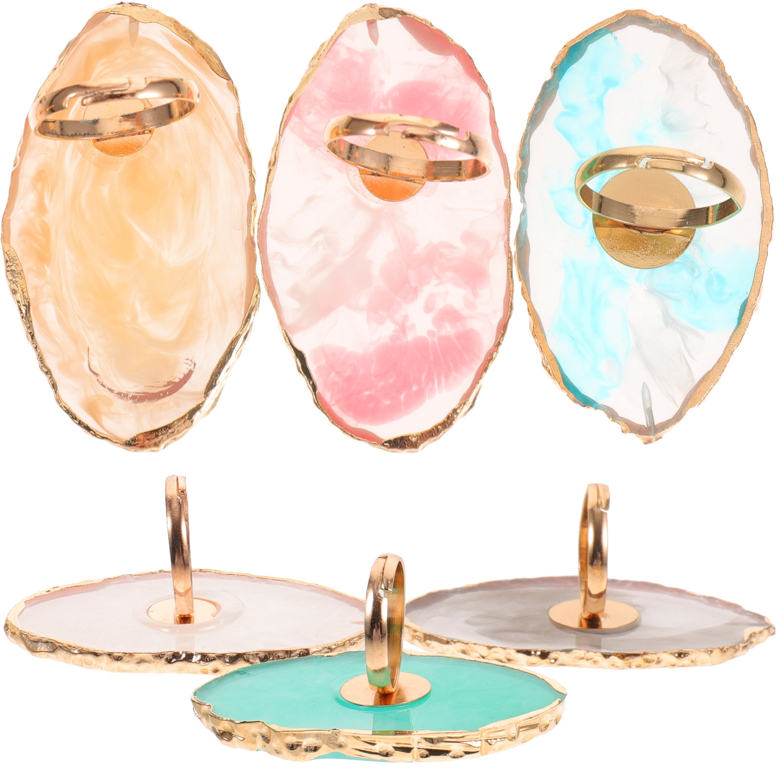 6 Buah Palet Pencampur Warna K - Resin Art Ring Design ulasan dan harga