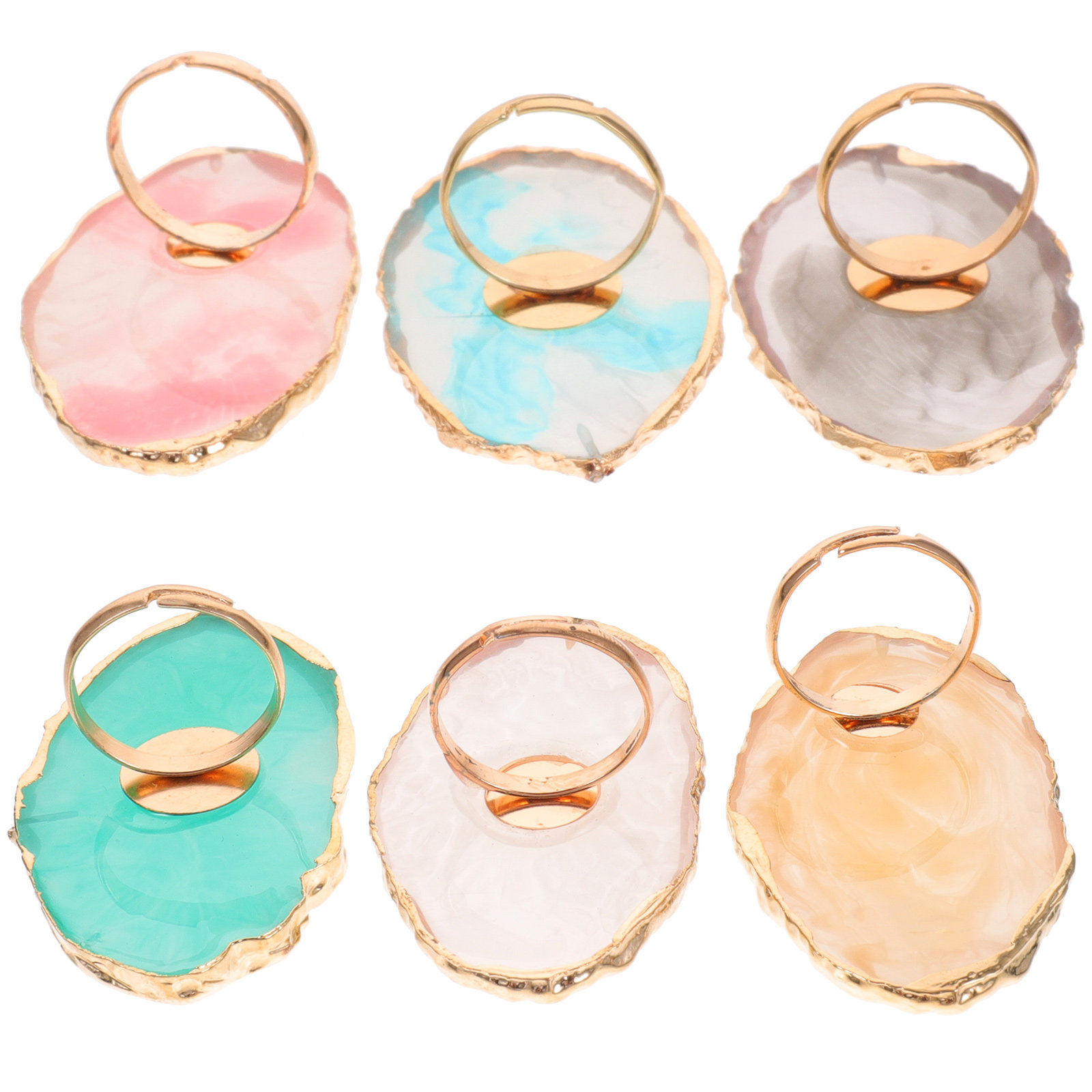 6 Buah Palet Pencampur Warna K - Resin Art Ring Design ulasan dan harga