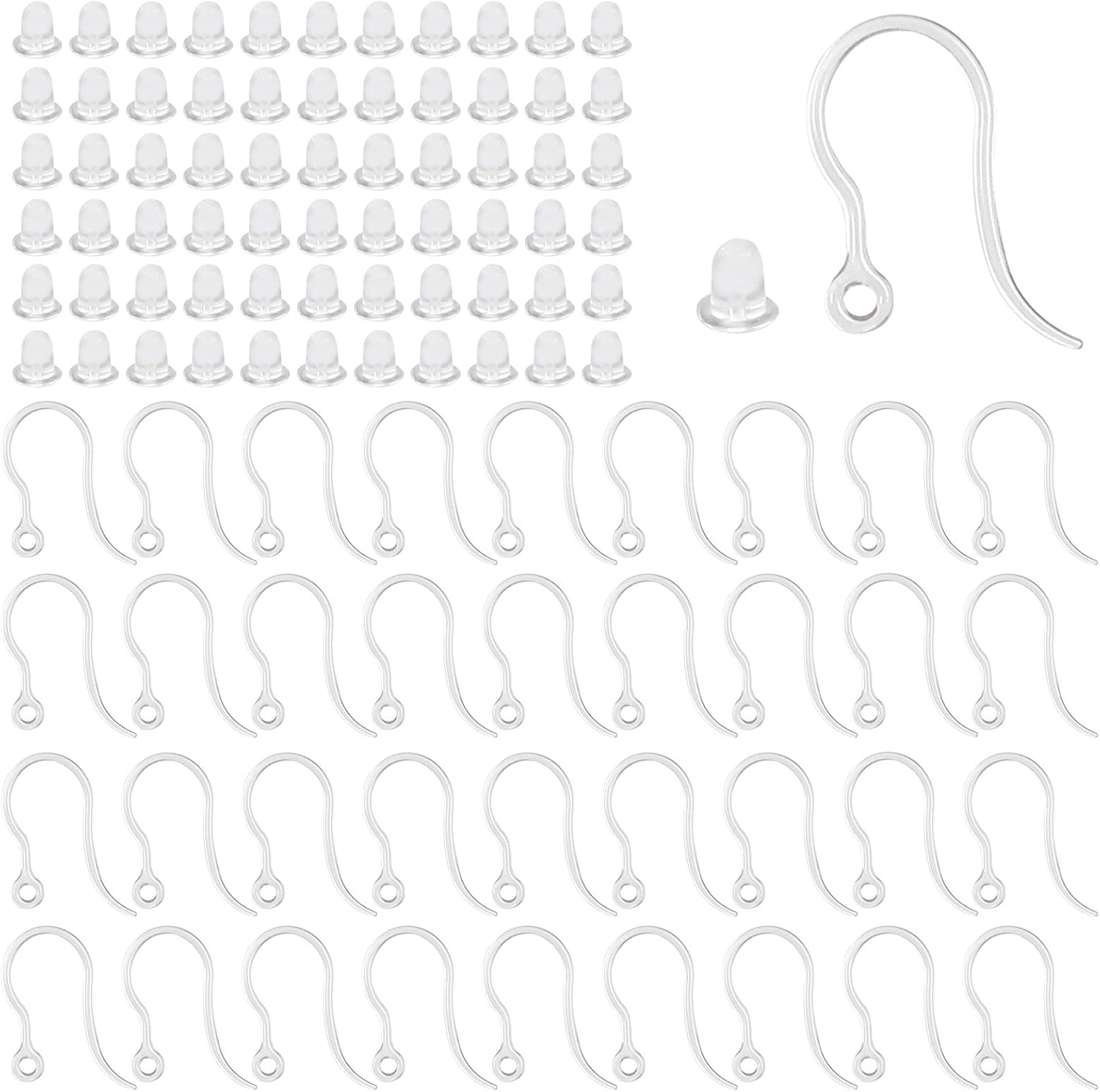 40 pcs Pengait Anting Plastik  - Resin Art Earrings ulasan dan harga