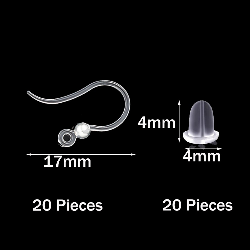 40 pcs Pengait Anting Plastik  - Resin Art Earrings ulasan dan harga
